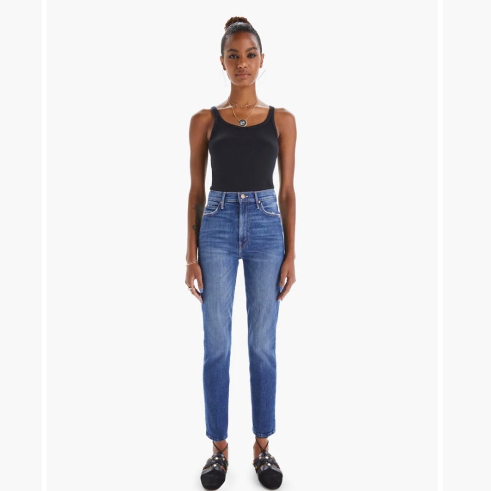 Mother Denim - The Swooner Rascal Straight Leg Ankle Jean Size 25